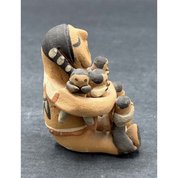 VTG Native American Jemez Taos Pueblo Storyteller W/6 Children Juanita Martinez - Picture 4 of 8